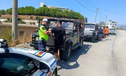 Alanya'da safari araçlarına denetim