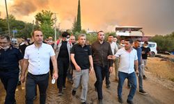 Vali Şahin yangın bölgesinde