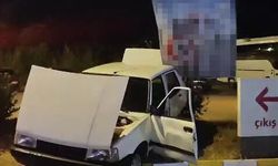 Alkollü sürücü kaza yaptı