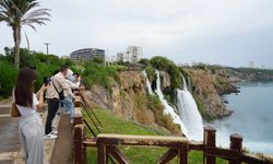Antalya'da sağanakta muhteşem manzara