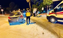 Otomobilin palmiyeye çarptığı anlar kamerada