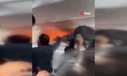 Uçakta şarj cihazı patladı