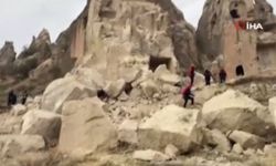 Kapadokya'da peribacası yıkıldı: Ölü ve yaralılar var