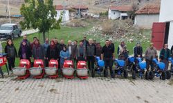 Korkuteli’nde 65 aileye makine desteği