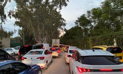 Yol çalışması trafiği aksattı