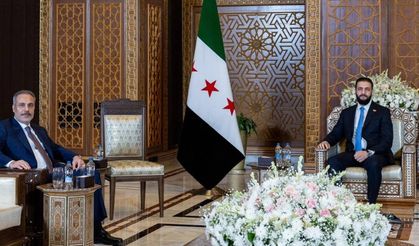 Bakan Fidan, Suriye Cumhurbaşkanı Şara ile bir araya geldi