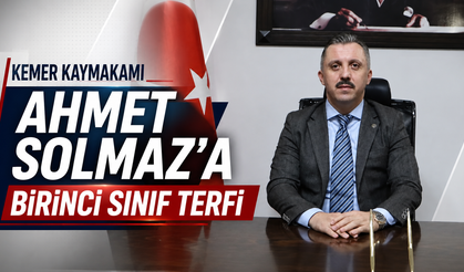 Kemer Kaymakamı Ahmet Solmaz'a birinci sınıf terfi