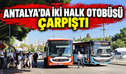 Antalya’da iki halk otobüsü çarpıştı