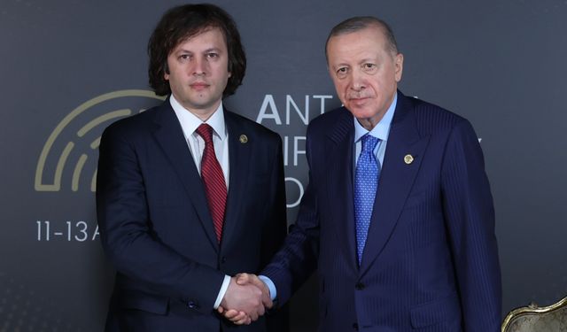 Erdoğan, Kobakhidze ile bir araya geldi