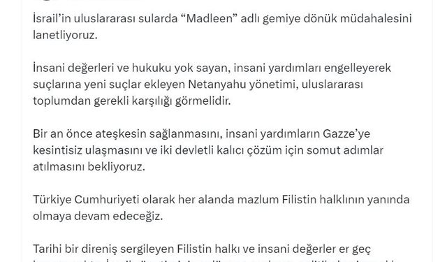 Cevdet Yılmaz'dan 'Madleen' açıklaması