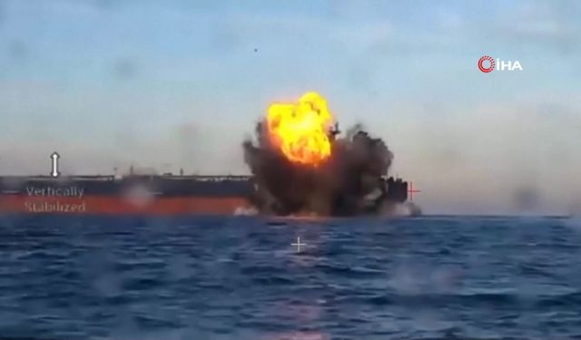 Vurulan geminin görüntüleri ortaya çıktı