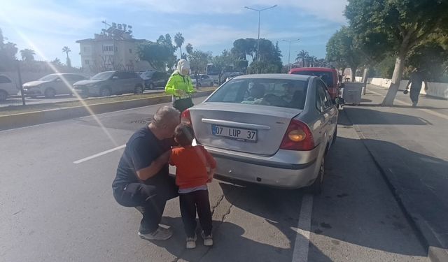 Kaza sonrası gözyaşlarını tutamadı