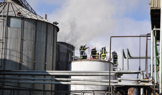 Yağ fabrikasında yangın