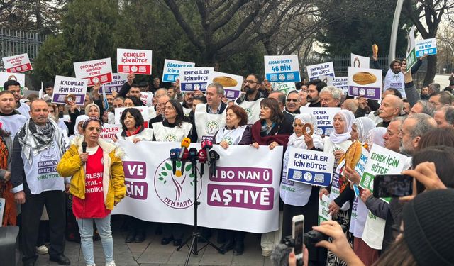 DEM Parti'den TBMM önünde 'bütçe' protestosu