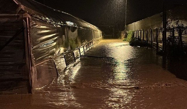 Kumluca'da seralar zarar gördü