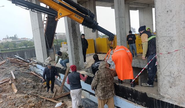 Side'de inşaatta can pazarı: Yaralı işçi vinçle kurtarıldı