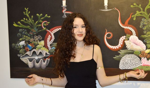 Genç sanatçının ilk sergi heyecanı