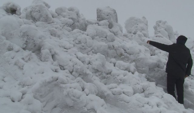 Mart sonunda kış geri döndü