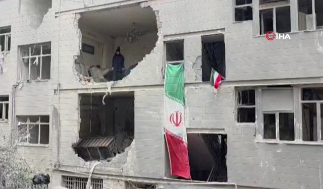 Tahran'daki yıkım görüntülendi