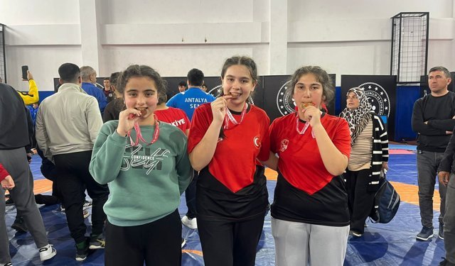 Serikli güreşçilerden 3 madalya