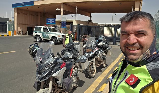 Motosikletle 7 bin kilometrelik yolculuk