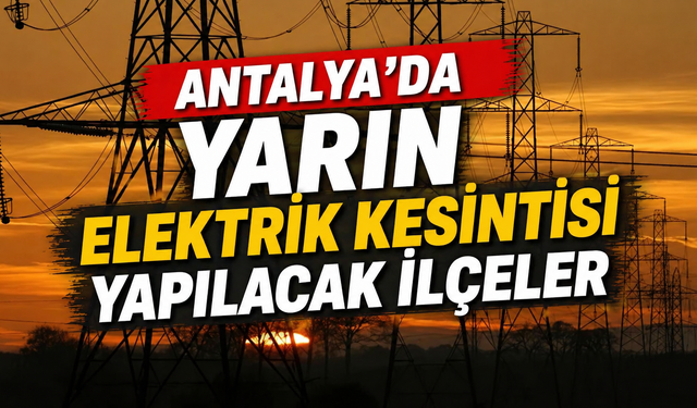 22 Temmuz’da elektrik kesintisi yapılacak ilçeler
