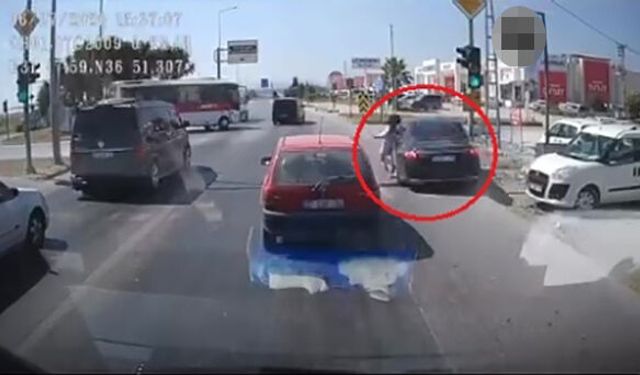 Genç kıza çarptığı anlar saniye saniye görüntülendi