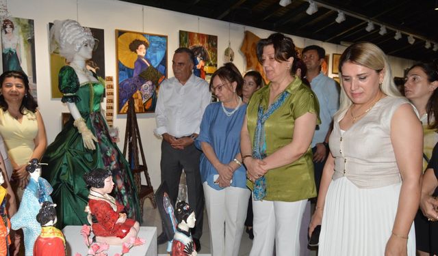Kurslarda üretilen eserler sergide