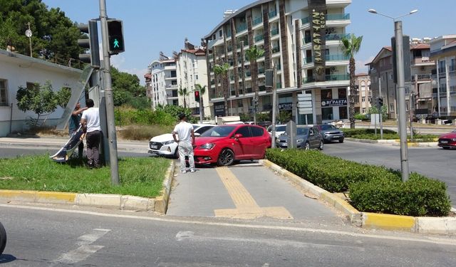 Otomobil refüje çıktı