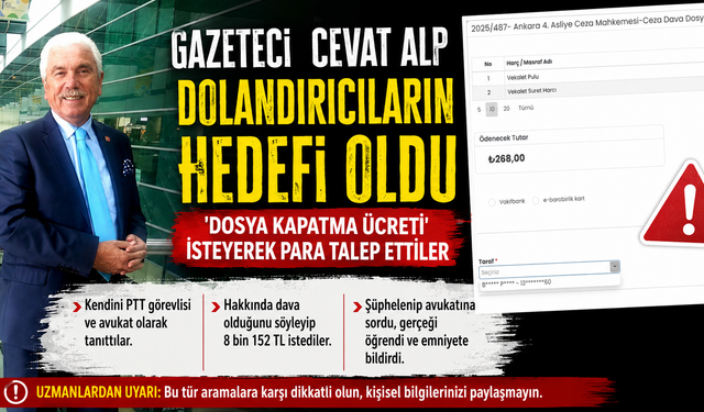 Gazeteci Cevat Alp  dolandırıcıların hedefi oldu