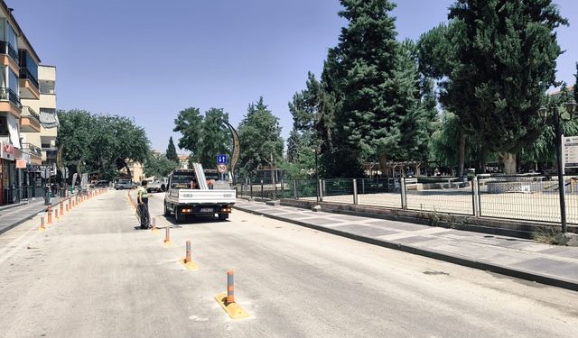 Korkuteli'de delinatör çalışmaları