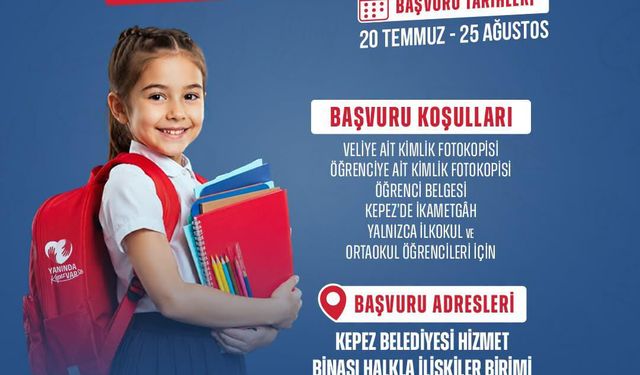 Öğrencilere kırtasiye desteği