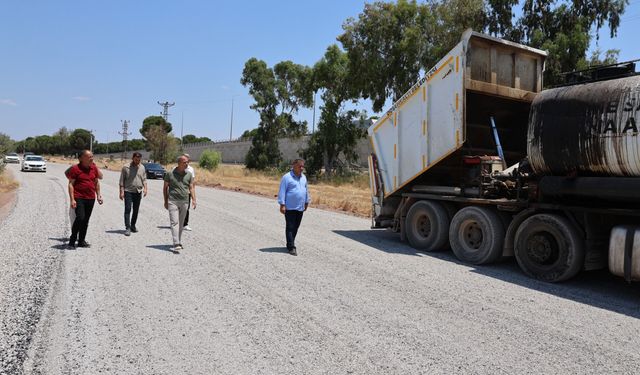 Karataş ve Altınkale'de asfalt çalışması
