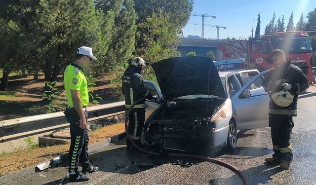 Taburcu oldu otomobili yandı