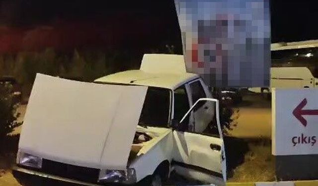 Alkollü sürücü kaza yaptı