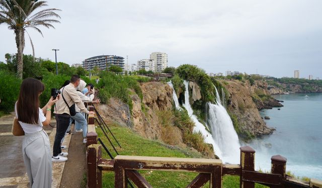 Antalya'da sağanakta muhteşem manzara