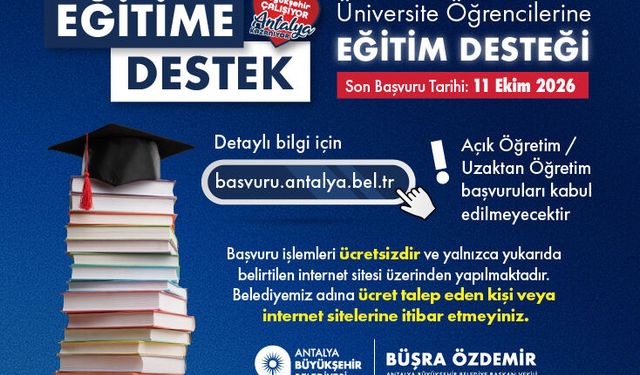 ÜNİVERSİTE ÖĞRENCİLERİNE EĞİTİM DESTEĞİNİN DUYURULMASI