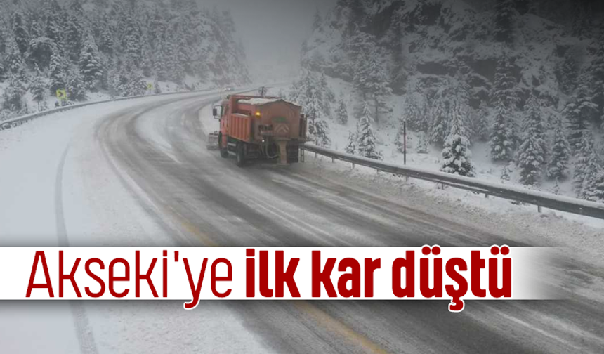 Akseki'ye ilk kar düştü