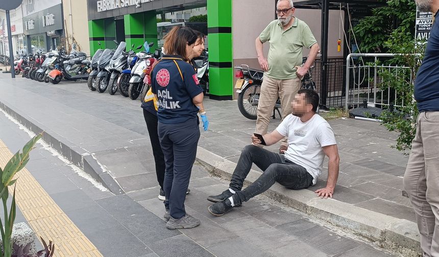 Kafasını çöp konteynerine çarptı