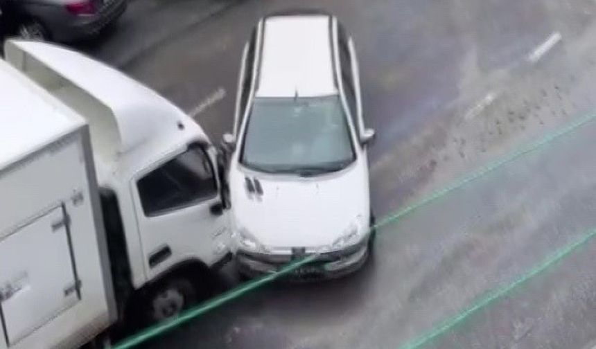 Yola dökülen mazot kazaya yol açtı