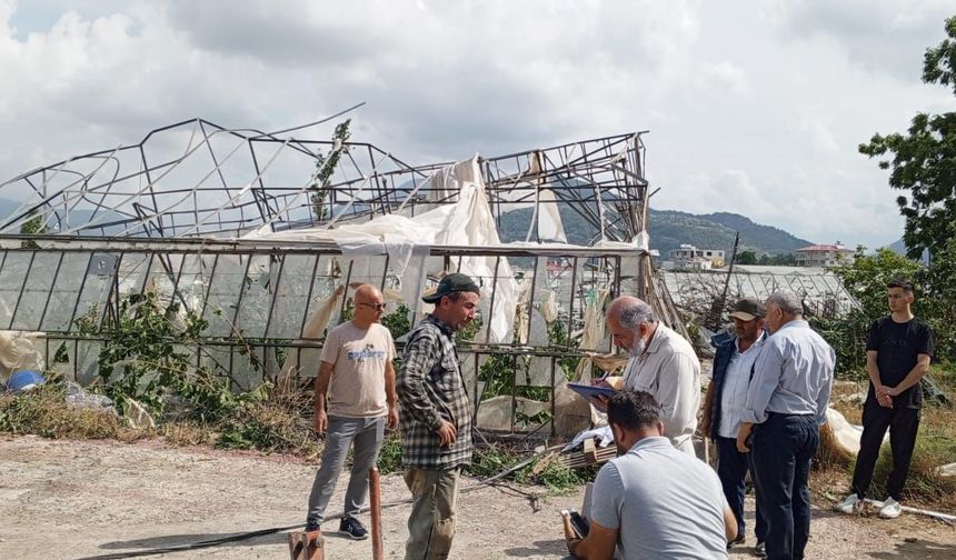 Gazipaşa'da 100-120 dekar alanda hasar oluştu