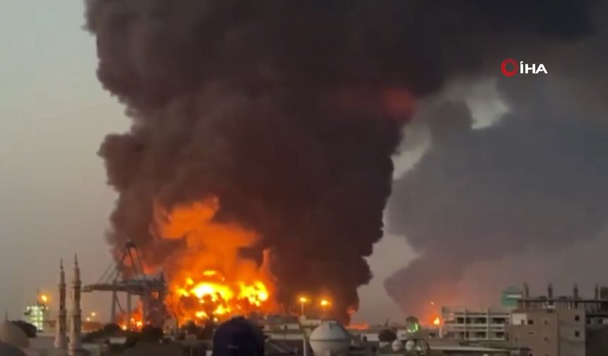 Sudan'da patlama ve yangın