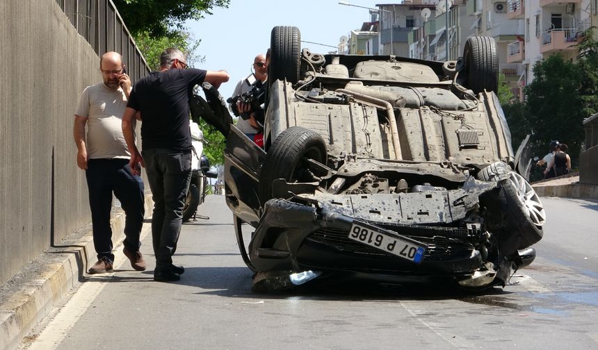 Takla atıp 30 metre sürüklendi