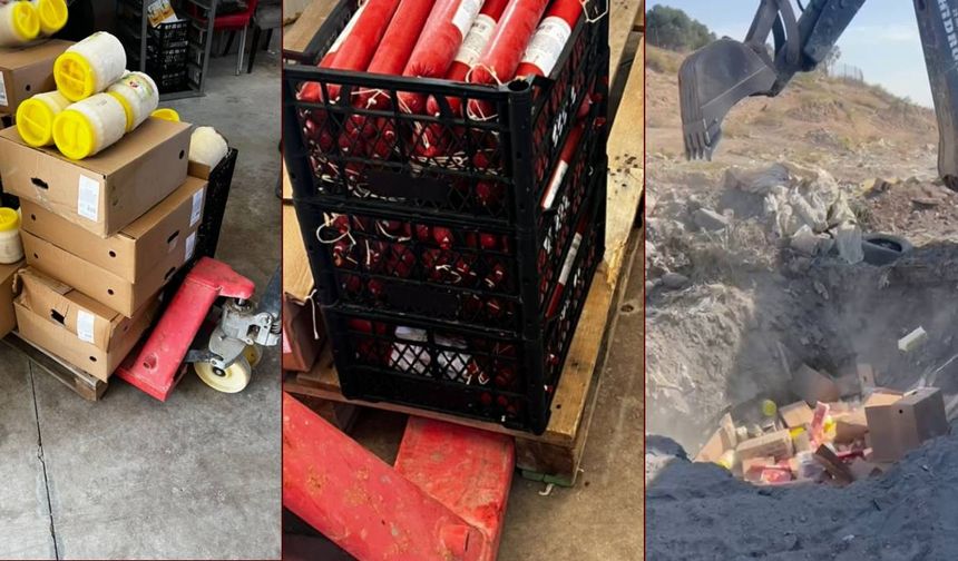 1 ton gıda imha edildi