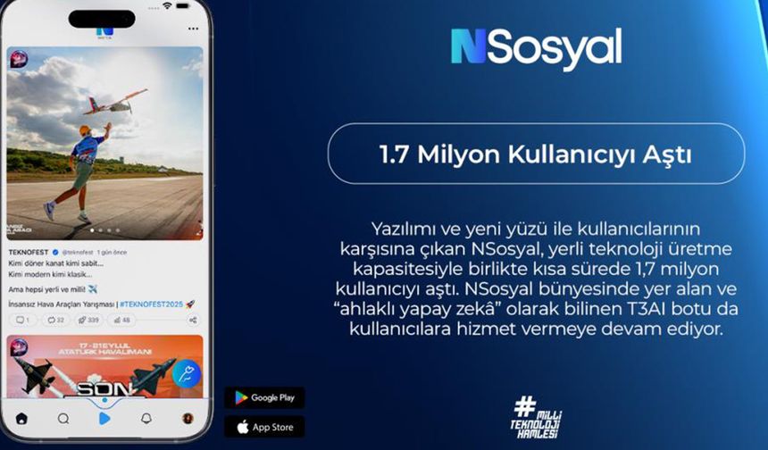 NSosyal 1,7 milyon kullanıcıyı aştı