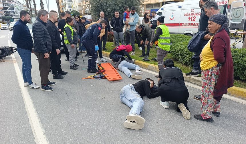 Manavgat'ta kaza anı kamerada