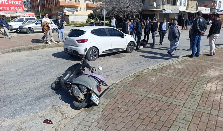 Otomobil ile motosiklet çarpıştı: 1 yaralı