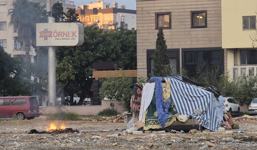 Kent merkezinde şaşırtan görüntü! Baraka kuruldu