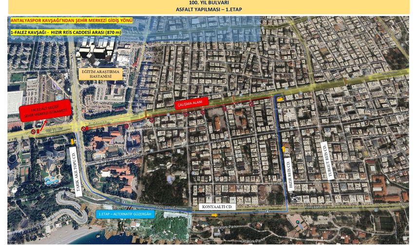 100. Yıl Caddesi trafiğe kapanıyor
