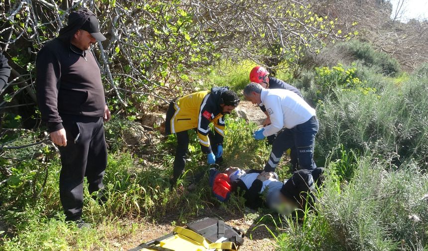 Falezlerden düşen adam yaralandı